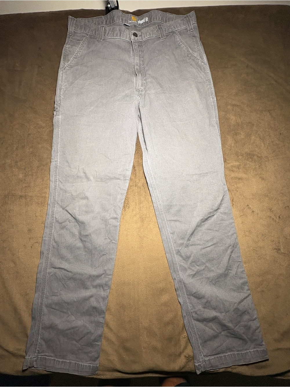Carhartt Gray Relaxed Fit Work Pants - Size 38x34